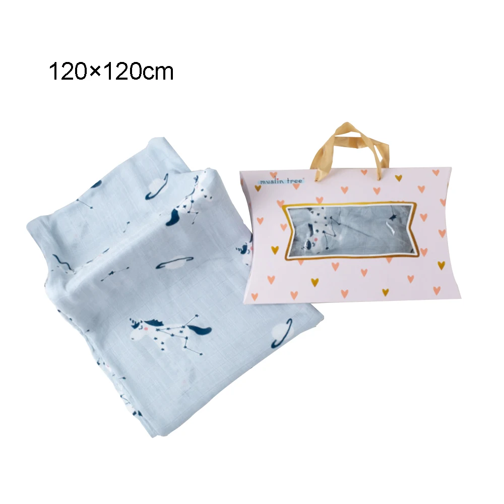 Детское Пеленальное Одеяло мягкие шелковистые бамбуковые муслиновые