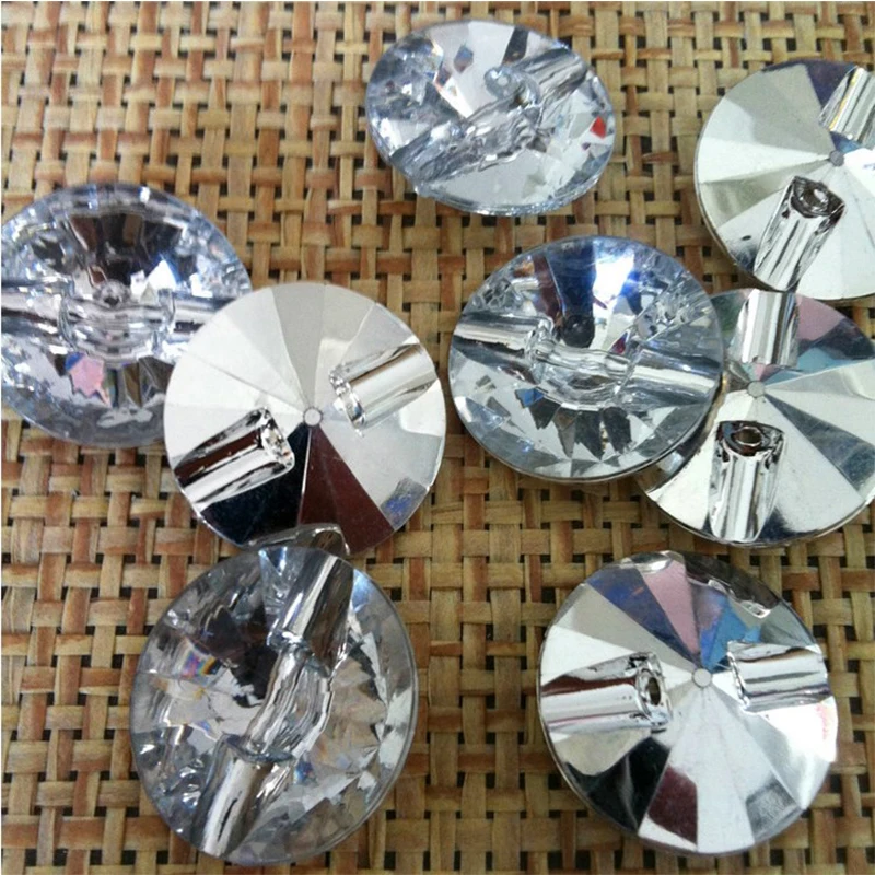 Акриловые пуговицы Стразы 10 мм до 35 Кристальные в форме НЛО для блестящей одежды