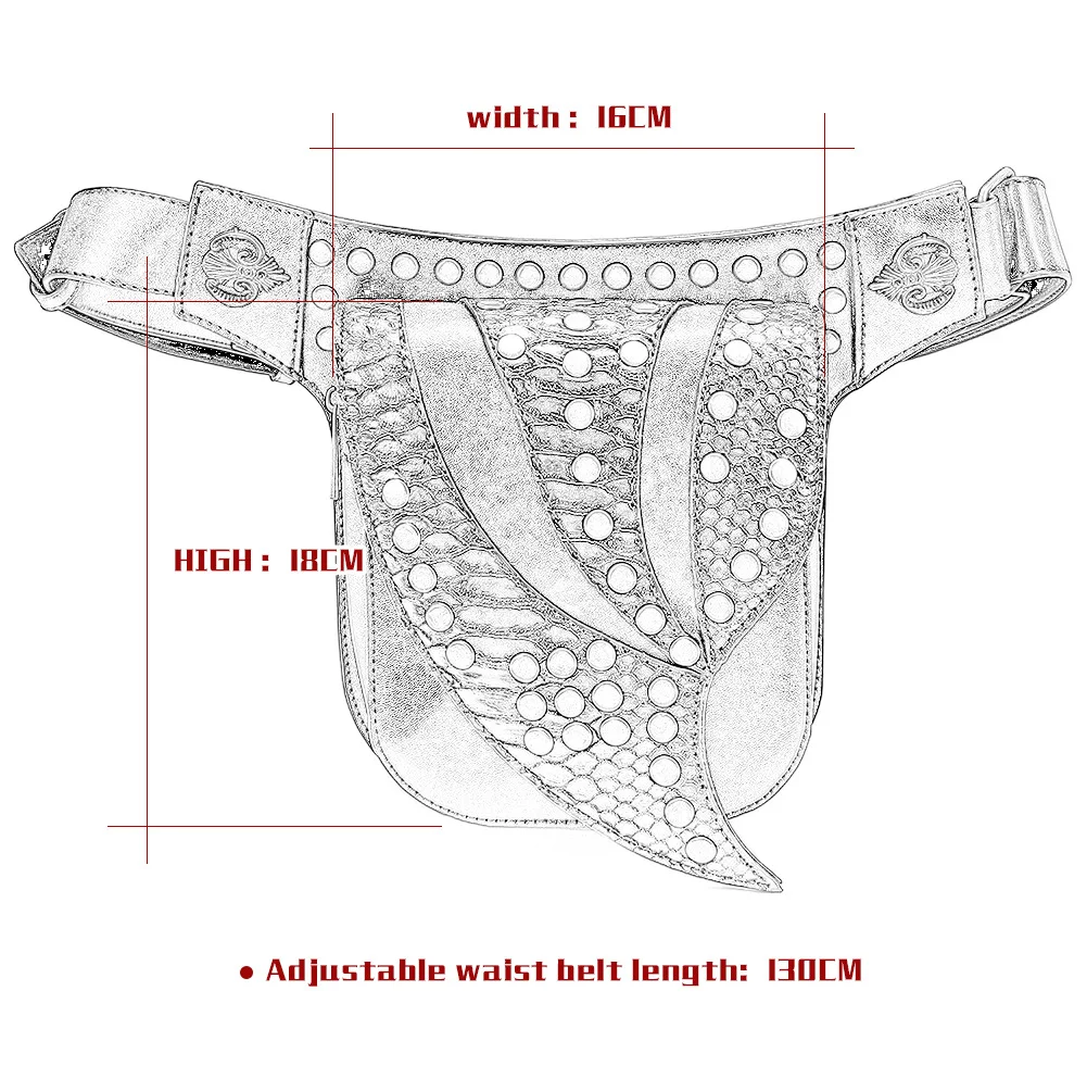 

Steampunk Waist Leg Bags High Quality Leather Women Men Victorian Style Holster Bag Thigh Hip Belt Packs Messenger Shoulder Bags