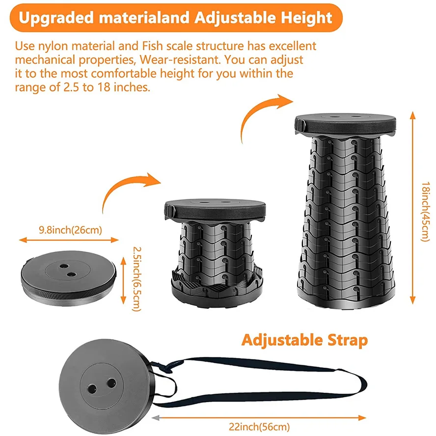 en Ucuz Taşınabilir Teleskopik Tabure Açık Katlanır Sandalye Balıkçılık Plaj Kamp Ev Ofis Plaj Sandalyesi Silla Plegable Katlanabilir Tabure