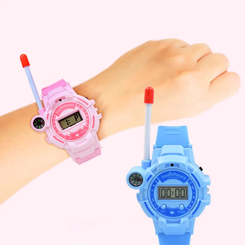 2pcs Kids Watch Walkie Talkie USB Rechargeable Outdoor Radio Parent Child Interaction Fun Interphone Children Intercom Toy Gifts