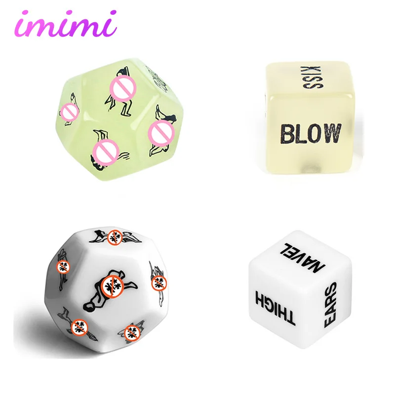 Взрослые игры светящиеся 12 сторонние кубики для секса Эротическая любовная