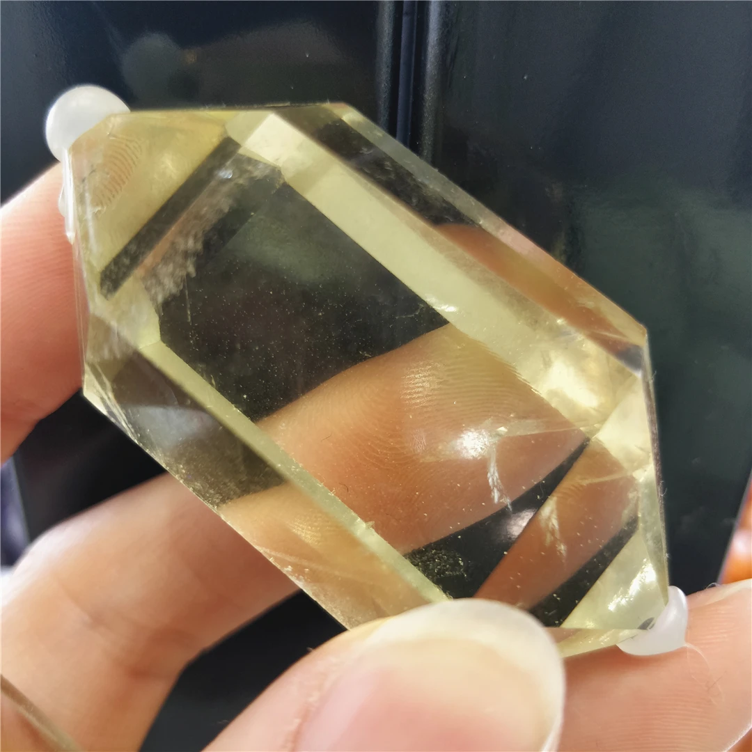 

Натуральный оригинальный цитрин полированный кристалл кварца Двухместный Прекращено точек Рейки Исцеление украшения драгоценный проекти...