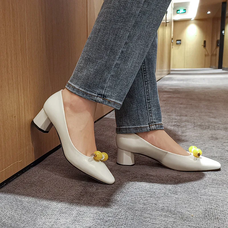 

FEDONAS New Women Sweet Square Heeled Prom Pumps Butterfly Knot Prom Party 2021 Shoes Square Toe Shallow Fashion Shoes Woman