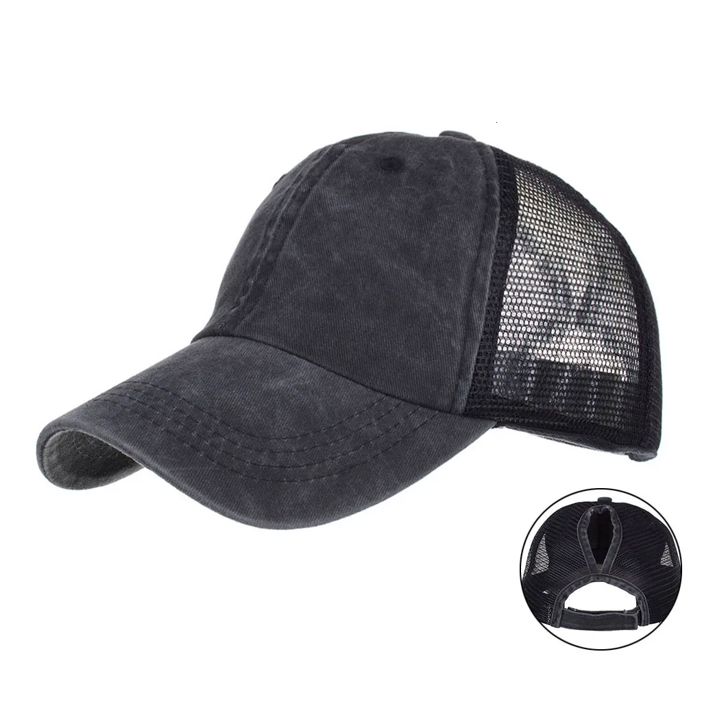 Много красивых летний светильник 3 цветной хвост коса моющаяся сетчатая Кепка