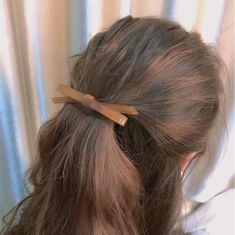 Автоматический пружинный зажим для волос в стиле ретро с ивовым листом простой