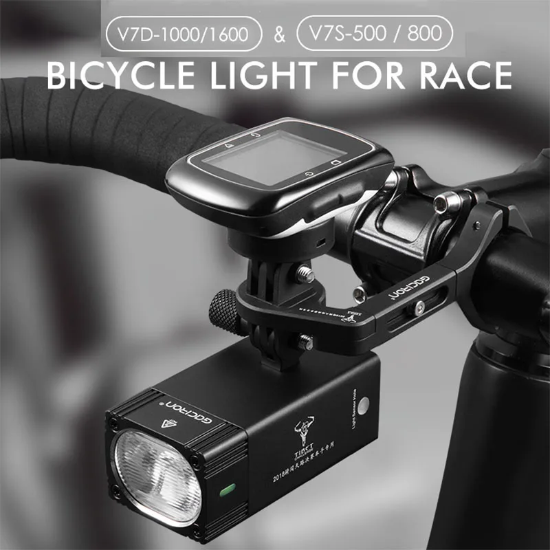 

GACIRON Smart Bicycle Frontlight Bike Race Light Flashlight With Mount Holder IPX6 USB Remote Switch MTB Road Riding LED Lamp