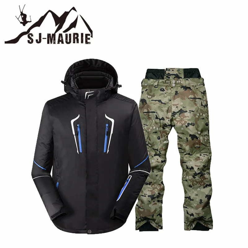 color5 SJ-Maurie мужской лыжный костюм, куртка для сноуборда и штаны, костюм, комплект ветронепроницаемой водонепроницаемой зимней уличной спортивной одежды, зимний костюм, теплый - Цвет: color5