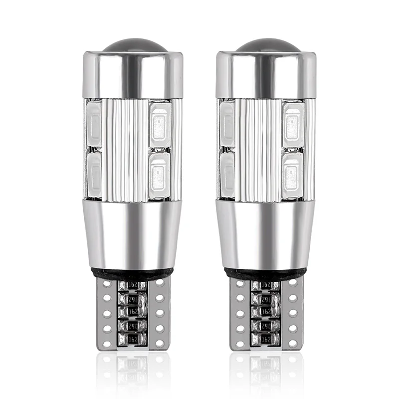

AOZBZ 2PCS T10 LED Car Side Light Car Auto LED T10 Canbus 194 W5W 10 SMD 5630 LED Light Bulb No Error LED Light Parking