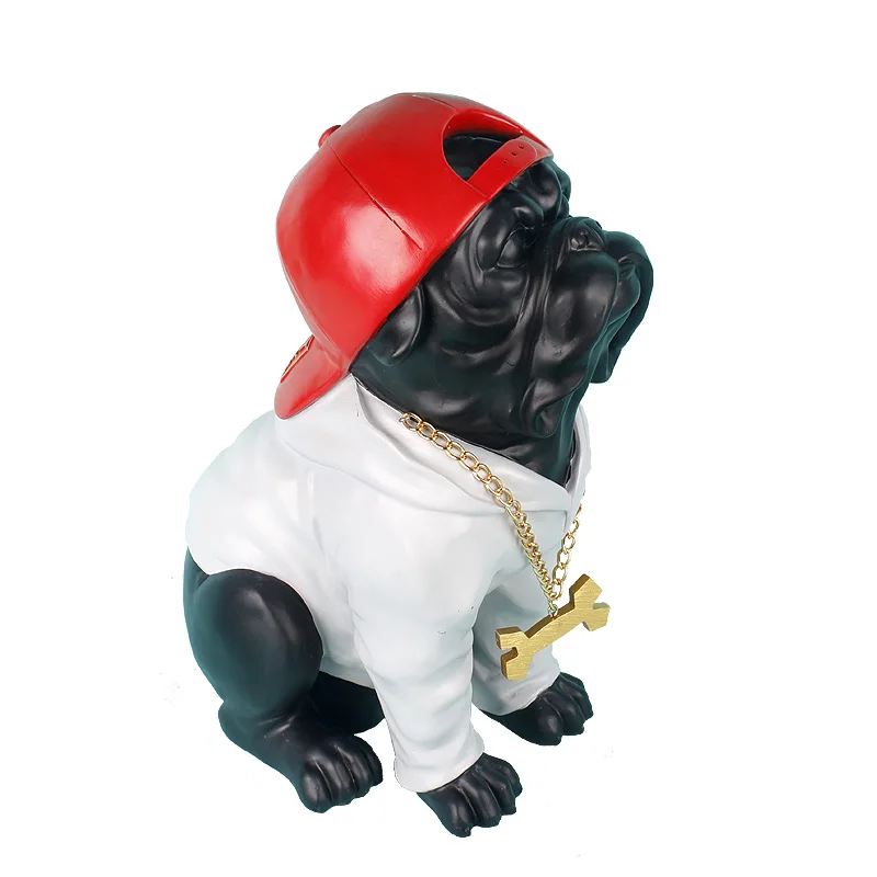 

MODERN CREATIVE FRENCH BULLDOG SCULPTURE ANIMAL RESIN STATUE CUTE DOG FIGURINES HOME DECORATION ACCESSORIES HANDMADE CRAFTS