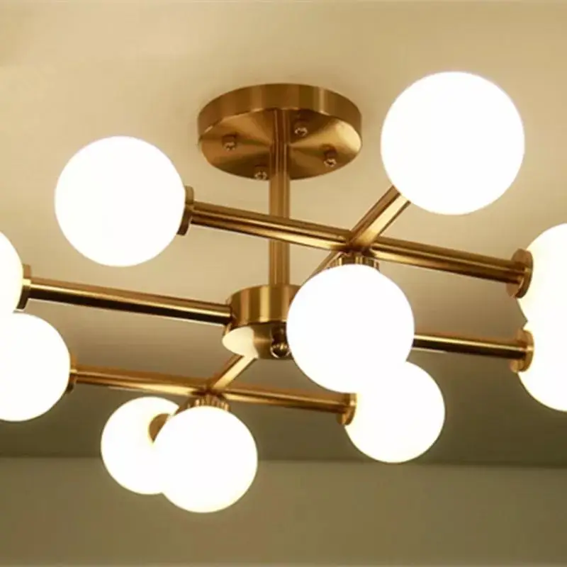 Скандинавская люстра освещение Magic Bean спальня светодиодное искусство ретро