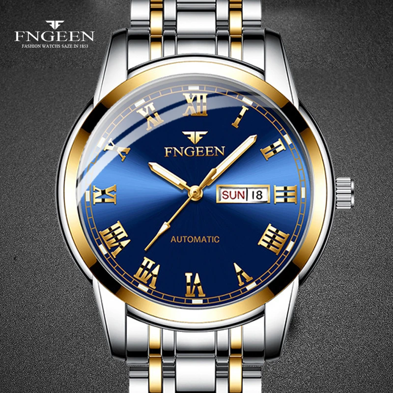 

Relogio Masculino FNGEEN Men Watches Famous Style Auto Date Men's Luxury Watch Military Waterproof Quartz Wristwatch