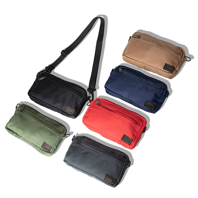 

Сумка на одно плечо в Корейском стиле хип-хоп, нейлоновая тканевая Повседневная Уличная нагрудная Сумочка через плечо в японском стиле