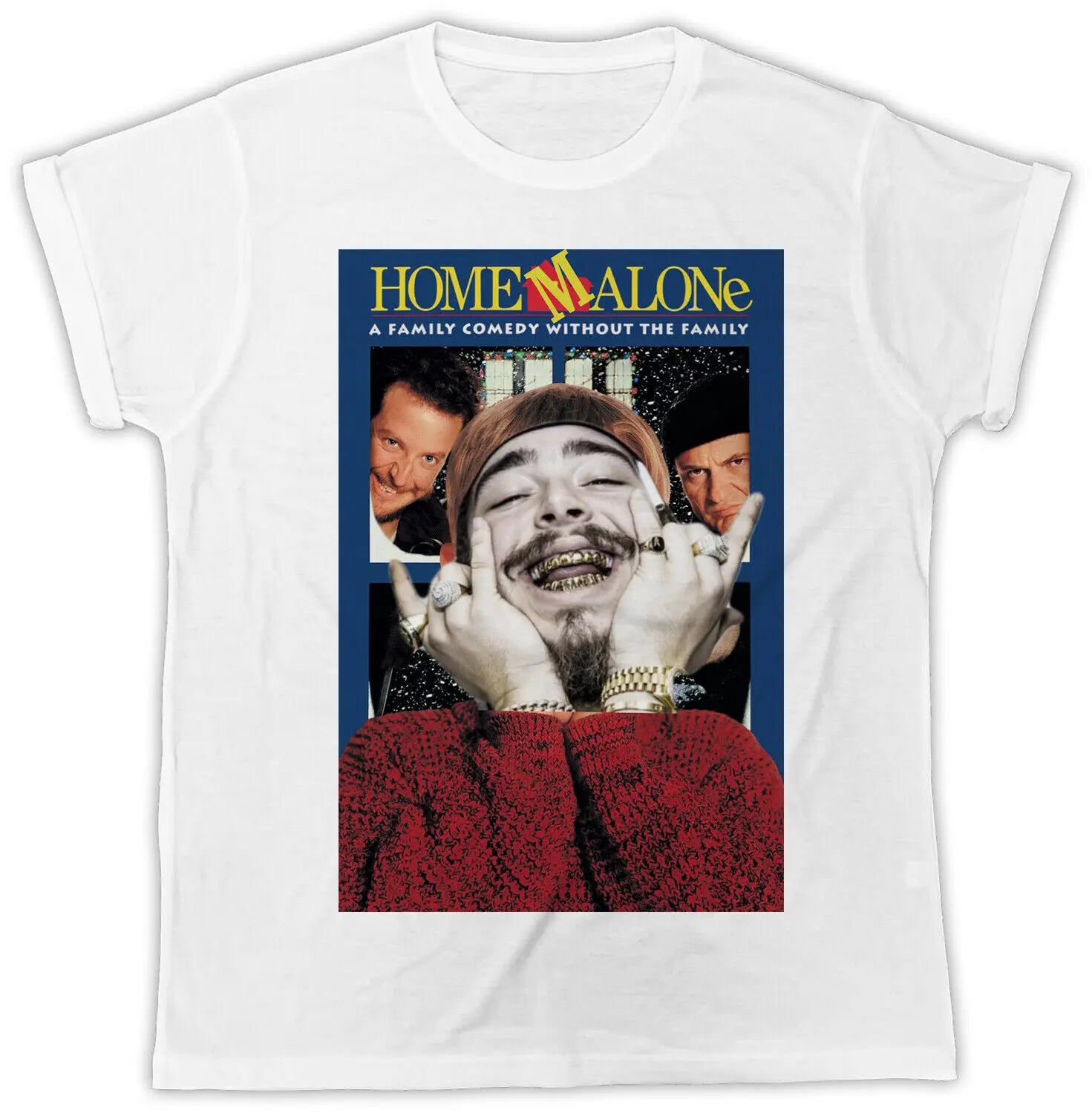 Классный постер Malone Home Alone в стиле ретро идеальный подарок летняя футболка с