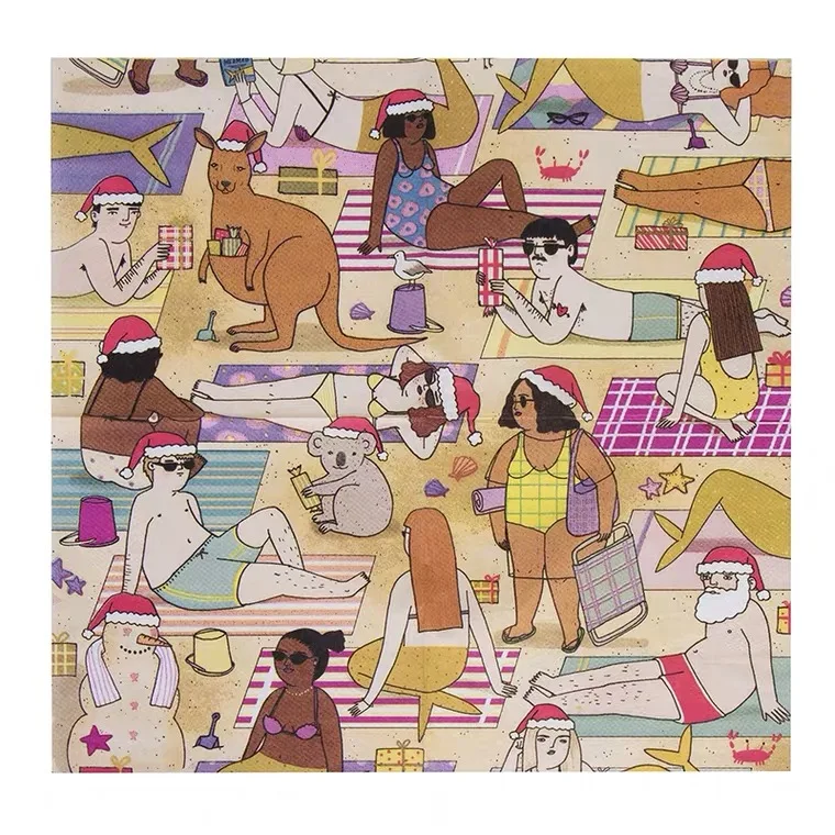 

10pcs 33*33cm 3 layers Boy And kangaroo theme paper napkins serviettes decoupage decorated for wedding party virgin wood tissues