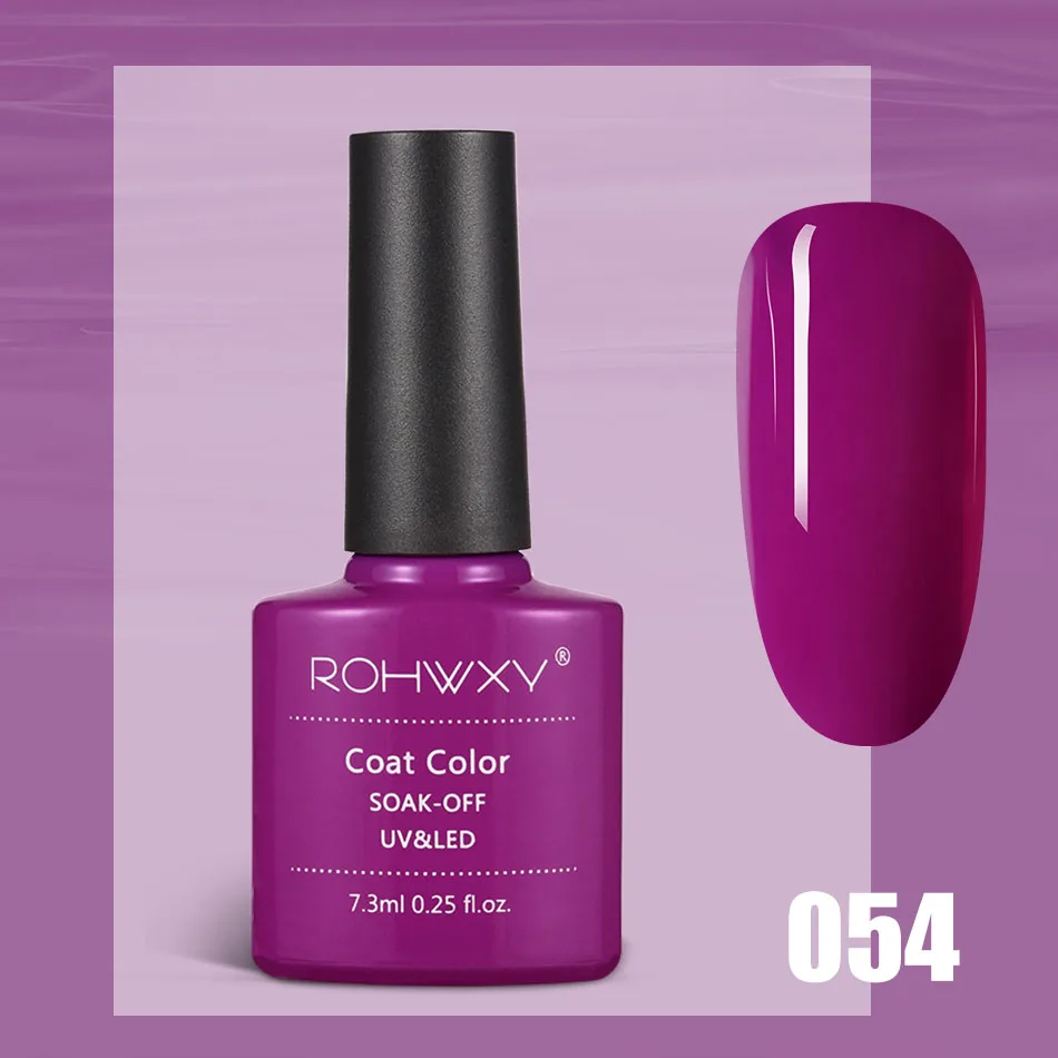 A054 ROHWXY 7,3 мл Гель-лак для ногтей для маникюра 60 цветов УФ-светодиодный Гель-лак впитывающий Гель-лак для рисования Гель-лак Инструменты для дизайна ногтей - Цвет: A054