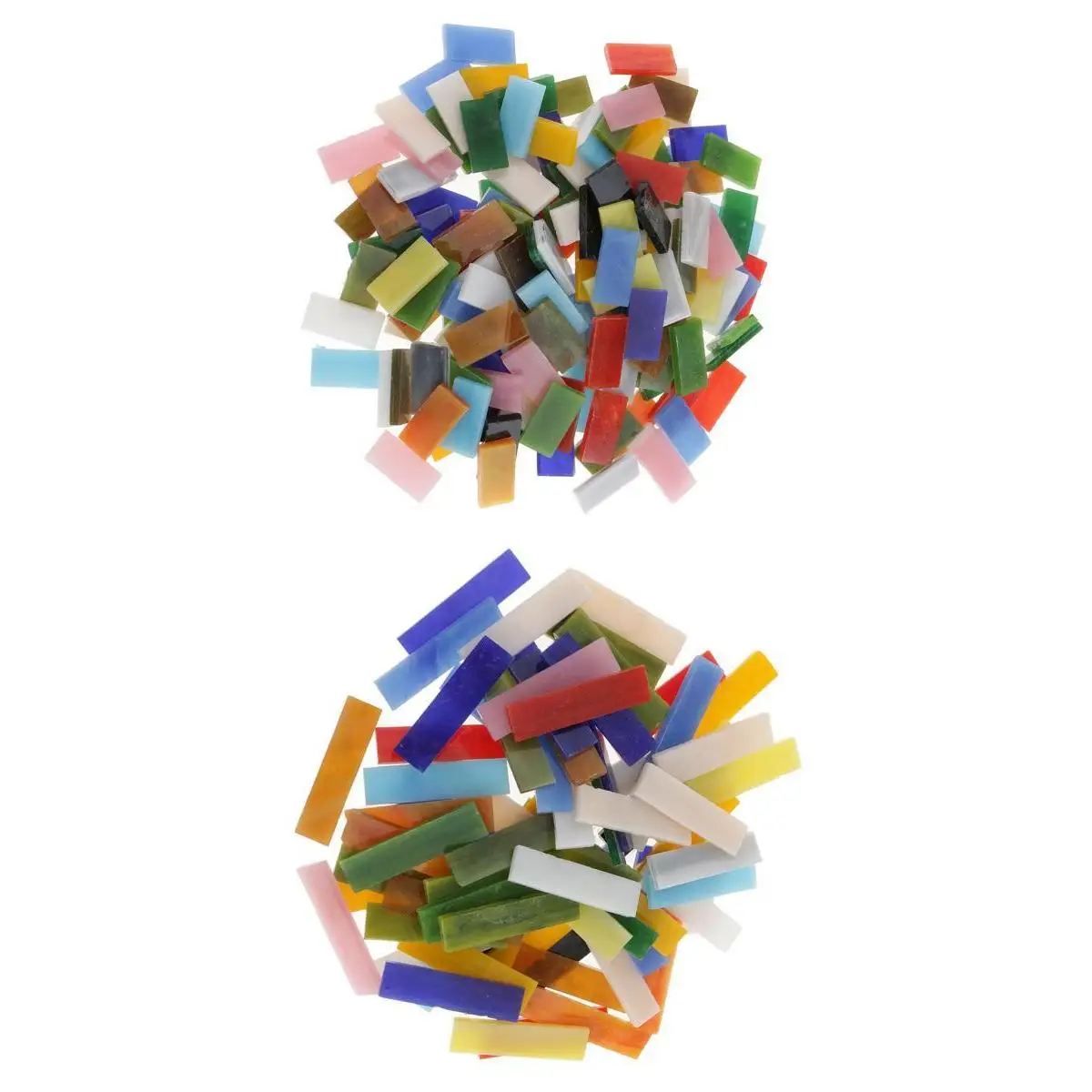 220 шт. прямоугольные мозаичные плитки из стекловолокна разных цветов и размеров |