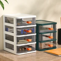transparent desktop organizer boxes small storage drawers plastic container multilayer desk stationery organizer key storage box