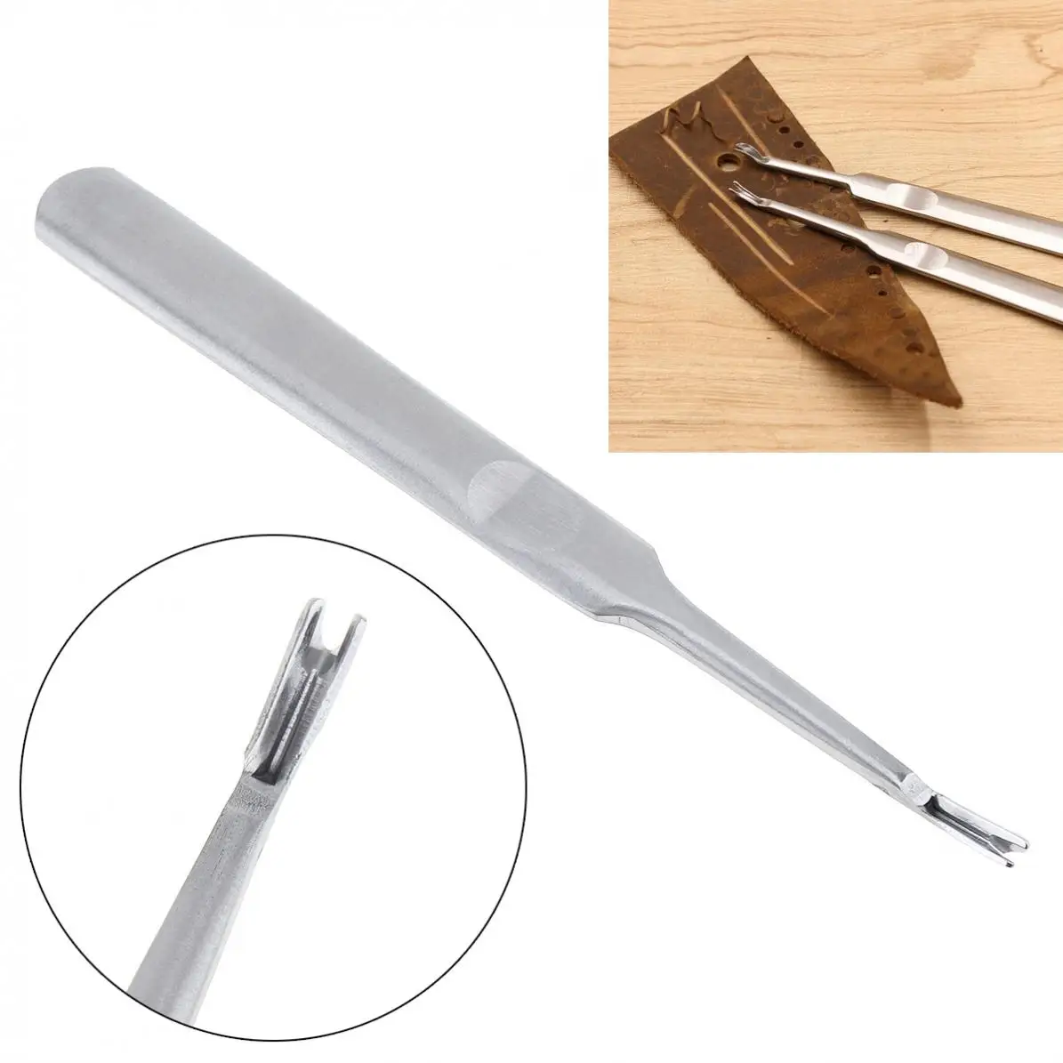 116 мм V Тип Кожа ремесло инструмент отрезать тонкий кожаный нож Груп Skiving