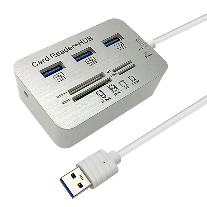 3 0 usb-хаб и кардридер COMBO high speed hab с MS/SD/M2/TF портами usb-разветвитель - Цена: 