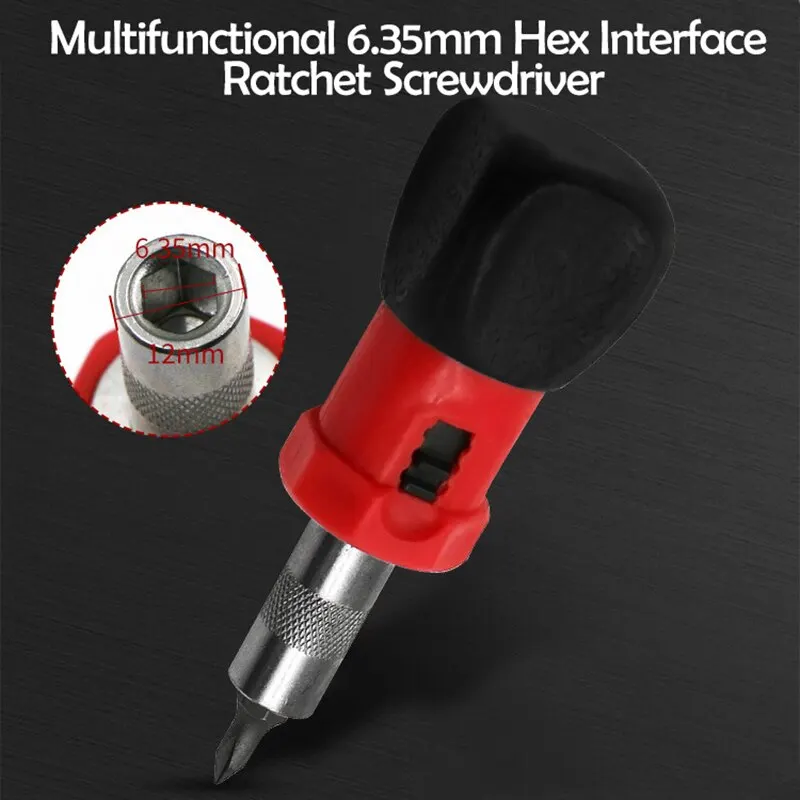 

New Arrival Carbon Steel Key Ratchet Screwdriver Wrench Handle Ratchet Socket Screw Driver 6.35mm