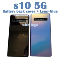 aaa good for samsung galaxy s10 5g sm g977b g977u g977n rear glass battery back cover housing replacementcamera lensglue