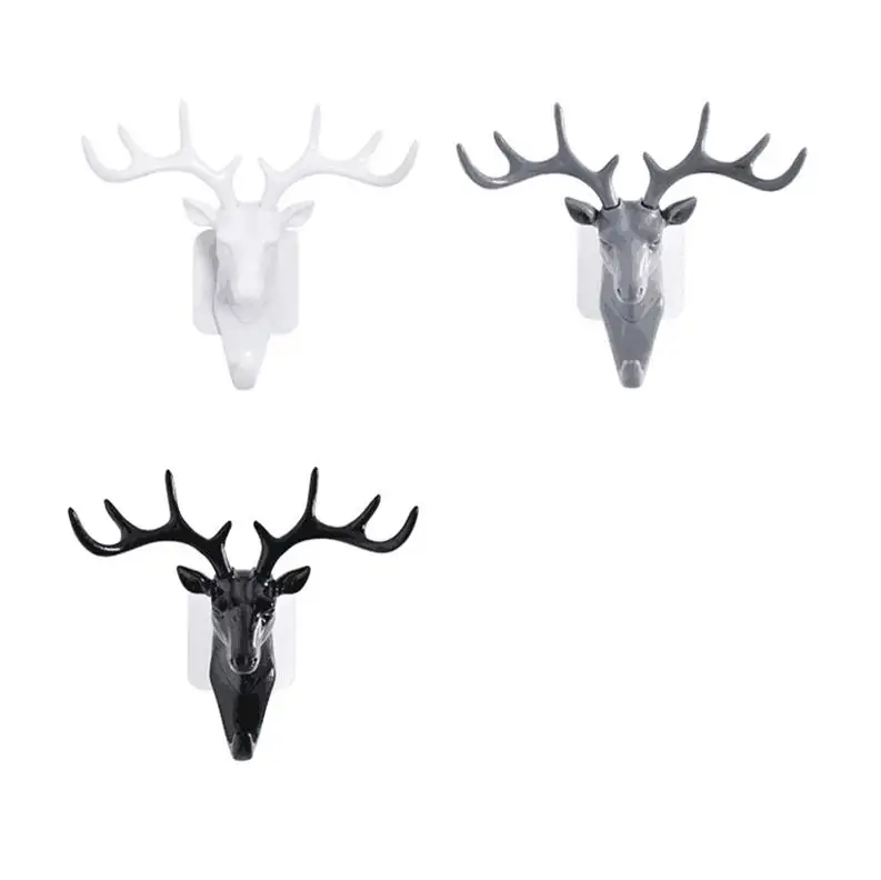 

Wall Hanging Hook Vintage Deer Head Antlers for Hanging Clothes Hat Scarf Key Deer Horns Hanger Rack Wall Decoration New Fashion