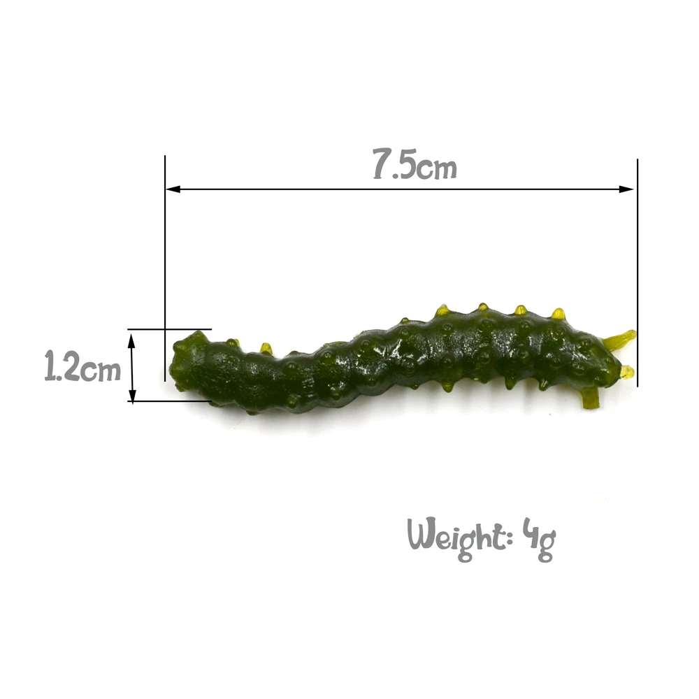 12 шт. мягкие приманки 75 мм 4 г|Наживки для рыбной ловли| |