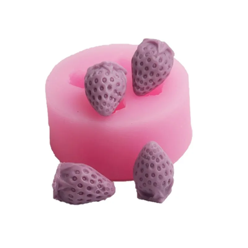 1 шт. 3D мини Клубника Силиконовые Fondant (сахарная) пресс-формы для мыла свечи