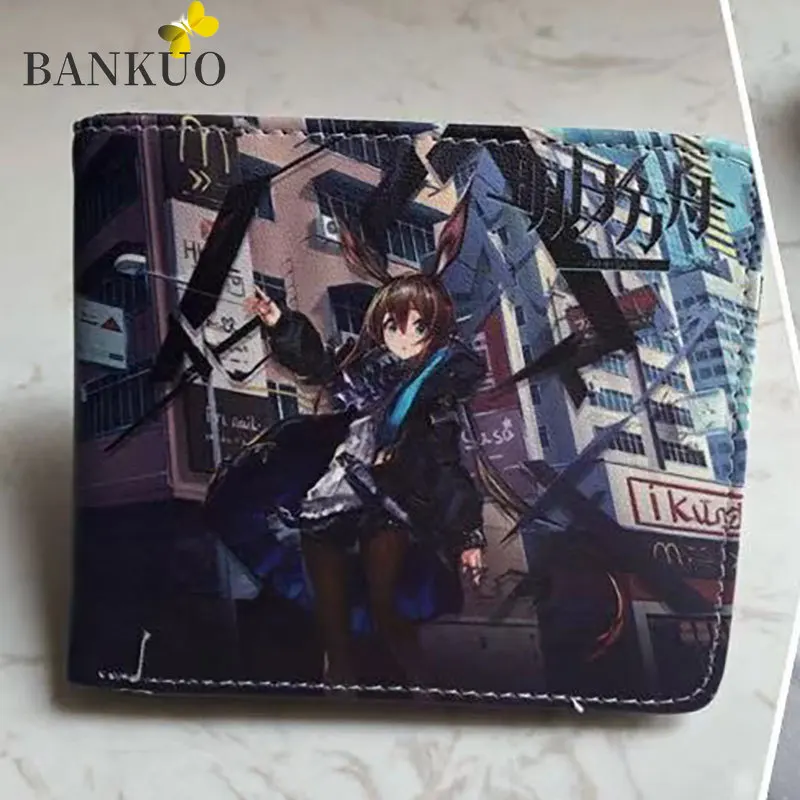 

BANKUO Women's Wallet PU Leather Anime Short Wallet for Girl Bungou Stray Dogs Arknights Student Universal Coin Purse Z362