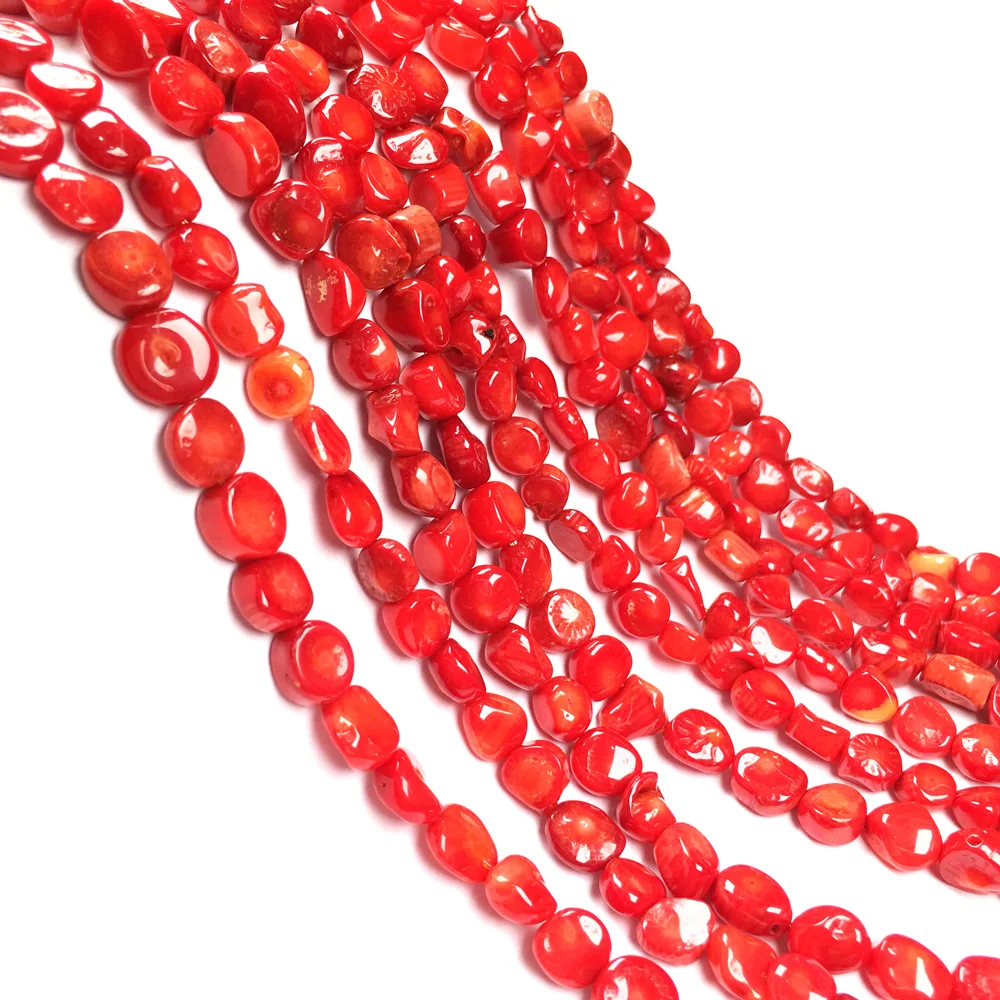 Новая красная круглая Коралловая бусина для изготовления своими руками женский