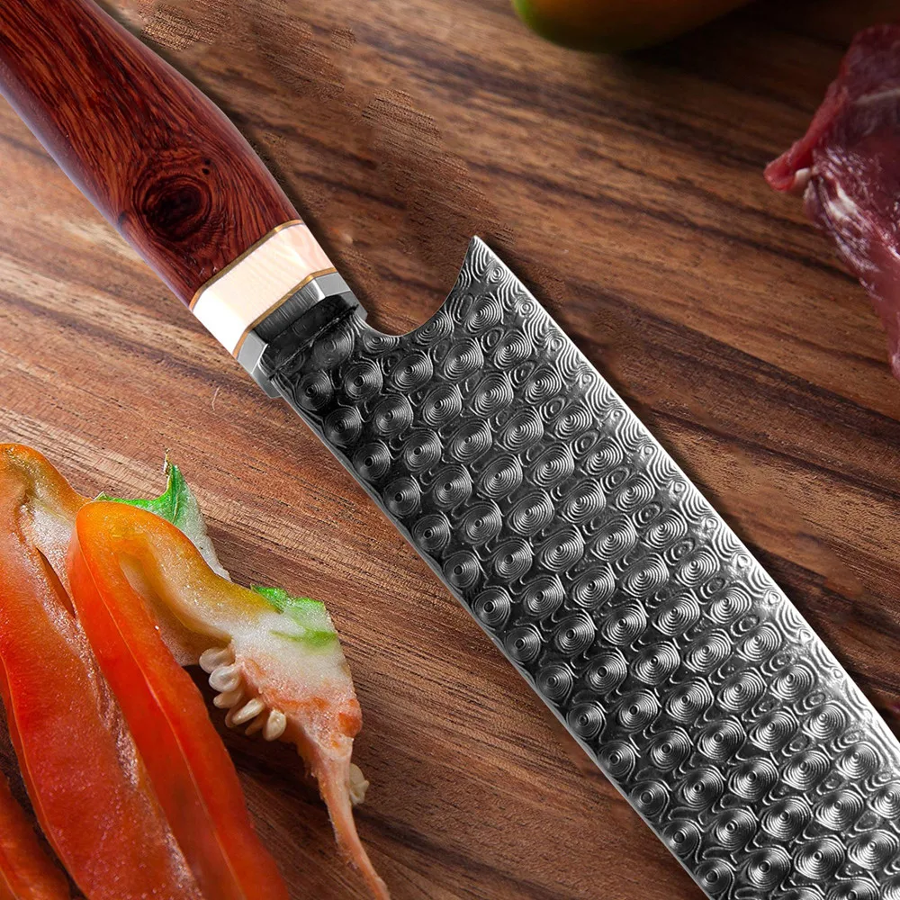 XITUO нож шеф повара Дамасская сталь 110 слоев для резки мяса Кливер Kiritsuke Nakiri Santoku