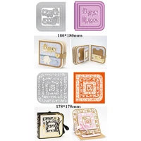 multi layered graceful lace frame can be creative word booklet metal cutting dies for diy scrapbooking album cards new design