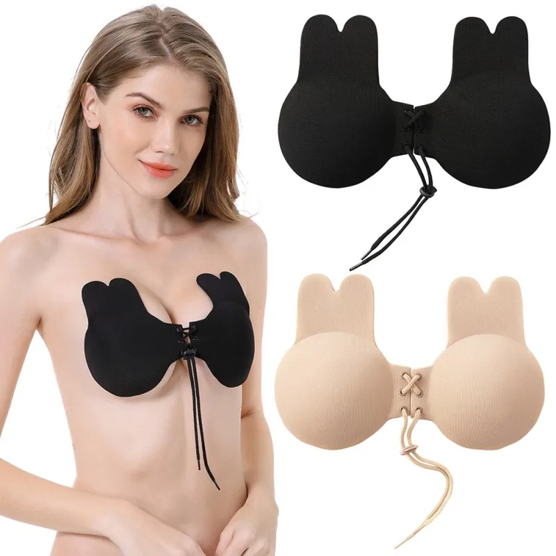 Женская защиты груди кроличьи уши наклейки анти-ударная провисание чтобы