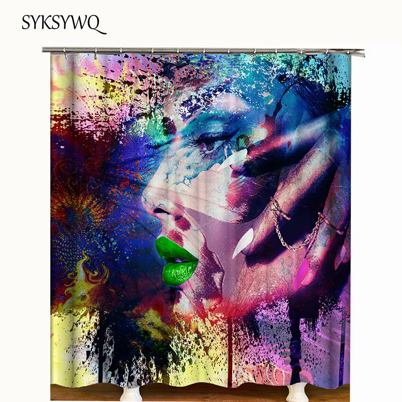 

Картина для женщин занавеска для душа для ванной Декор занавеска для ванной Прямая доставка цветок душ gordijn