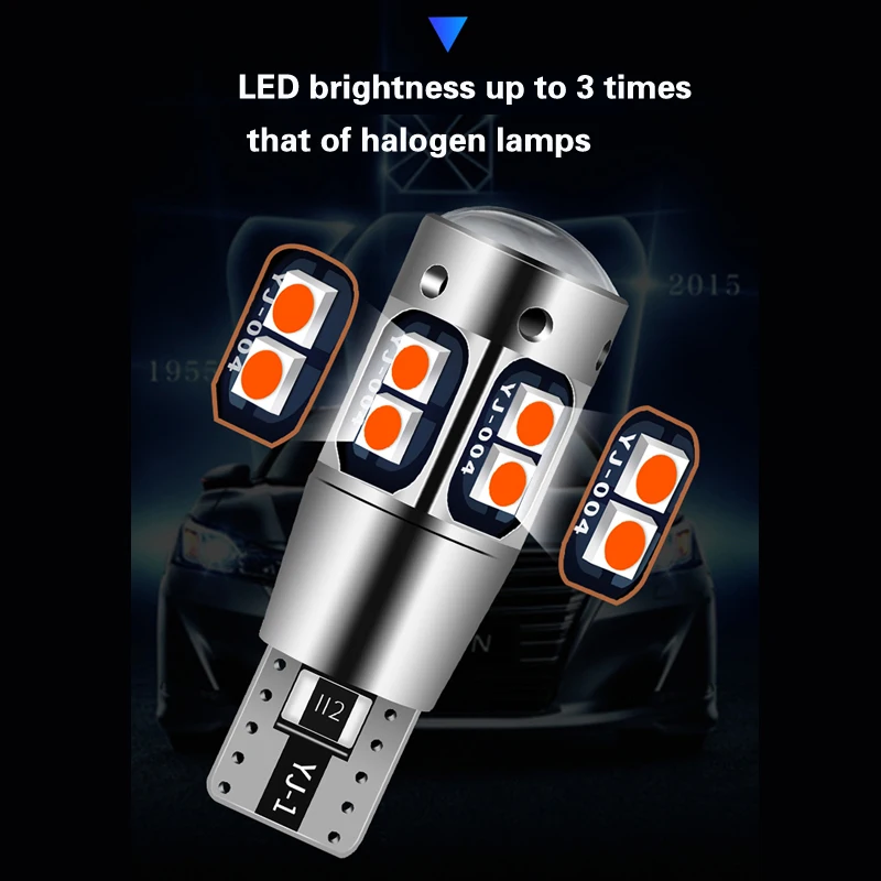 2x автомобильная лампа t10 w5w 3030 10smd для Toyota Corolla Avensis Yaris Rav4 Auris Hilux Prius Camry Celica C HR Ipsum