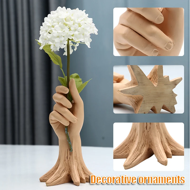 

Creative Human Arm Flower Pot Ornament Modern Resin Crafts Furnishings for Home living Room Office Decoration MDJ998