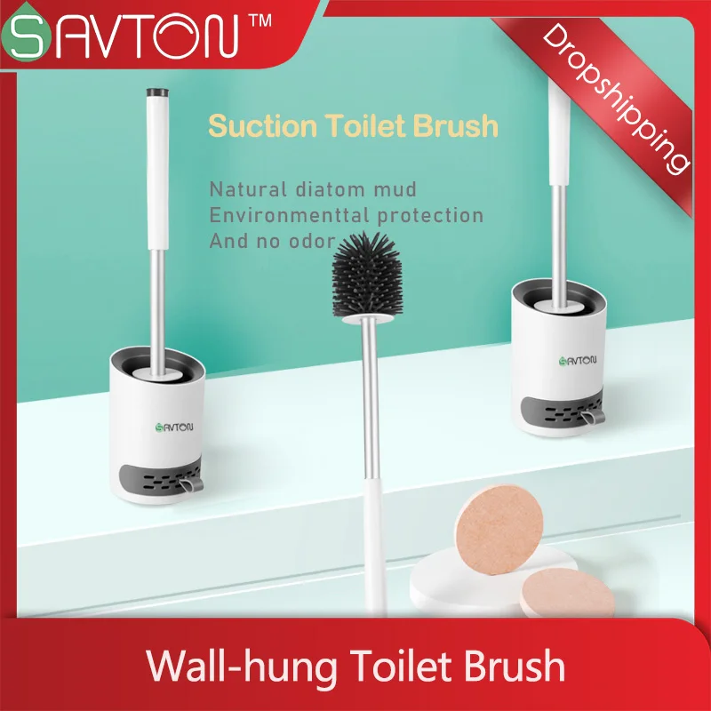 Силиконовая щетка для унитаза SAVTON настенные аксессуары ванной комнаты Набор