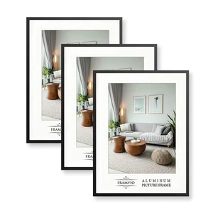 3pcs picture photo frames metal 30x40cm a4 40x50cm gold black white plexiglass matte for poster wall art canvas print home decor