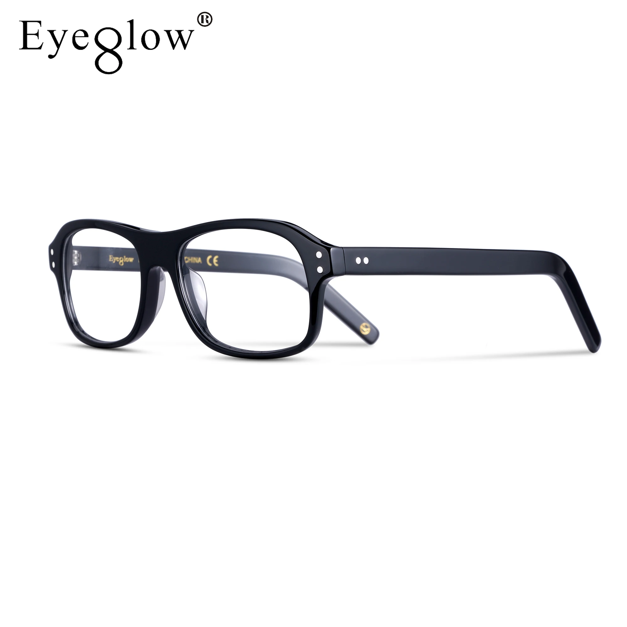 EyeGlow Kingsman Glasses Frame Men Vintage Eyeglasses Frame Acatate Optital Clear Lens