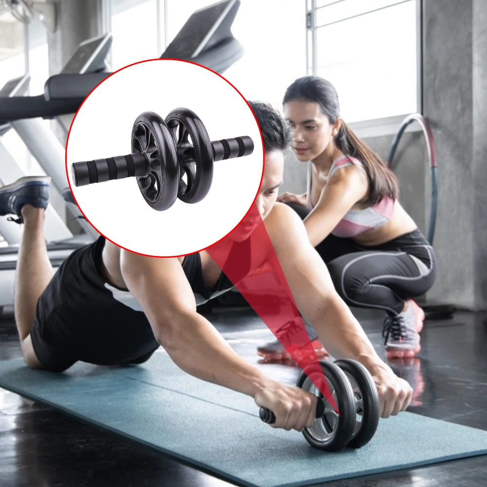 

7Pcs Abdominal Wheel Ab Roller Set with Push Up Bars Jump Rope Grip Strengthener Home Exercise Gym Fitness Muscle Trainer Roller