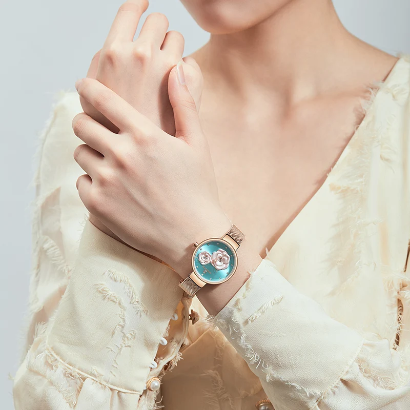2021 New NAVIFORCE Rose Gold Women Dress Casual Quartz Watches Ladies with Luxury Box Female Wristwatch Girl Clock Set for Sale