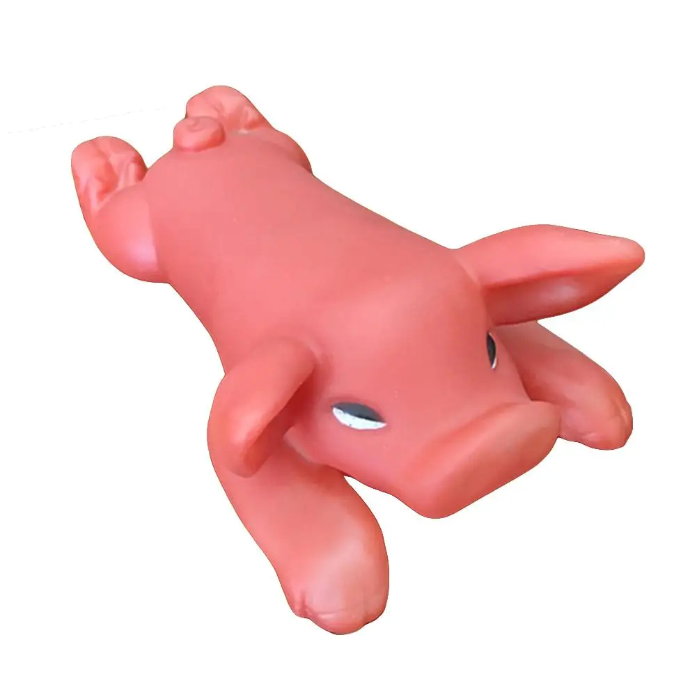 Забавные жареный поросенок Форма звук скрипучий виниловый жевательная игрушка