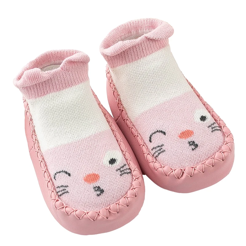 

2021 Fashion Baby Socks With Rubber Soles Infant Sock Newborn Autumn Winter Children Floor Socks Shoes Anti Slip Soft Sole Sock