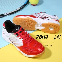 ronglai brand men women tennis shoe couple badminton sneaker wear nonslip sport shoe breathable lightweight training large size