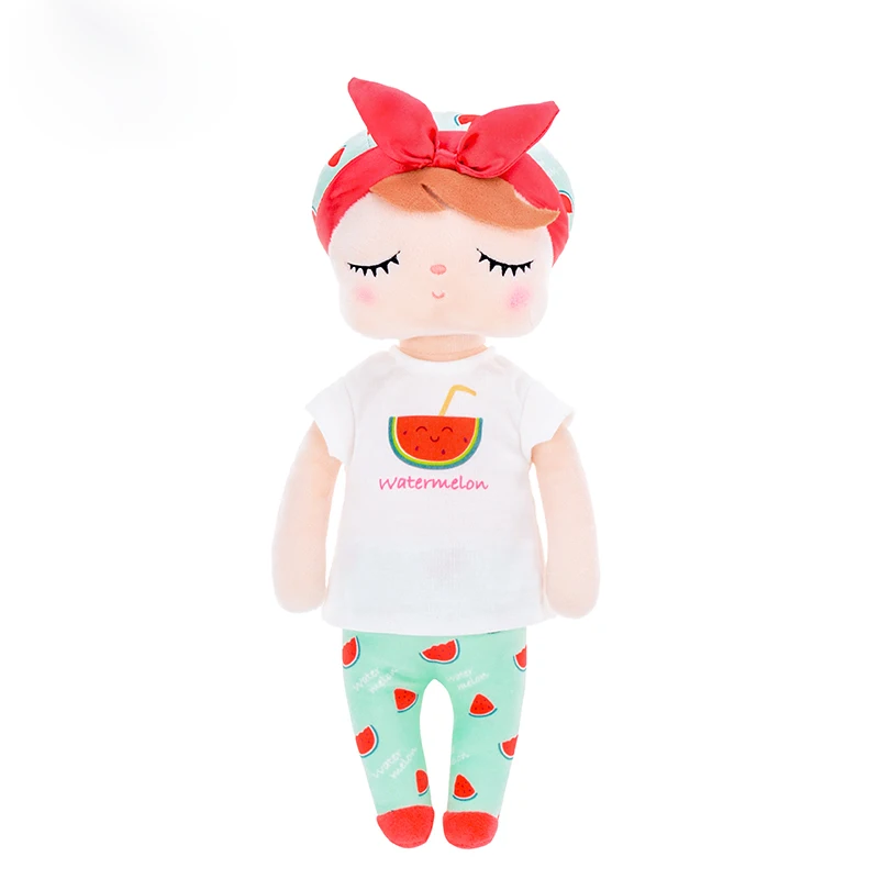 watermelon Metoo Плюшевые игрушки Анжела куклы мягкие игрушки девочка носить подарок игрушки Дети мультипликационный кролик в стиле кавай - Цвет: watermelon