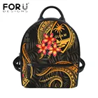 Модный женский рюкзак FORUDESIGNS, Гуам, Полинезия, Плюмерия, принт, мягкий маленький кожаный рюкзак, женская сумка через плечо