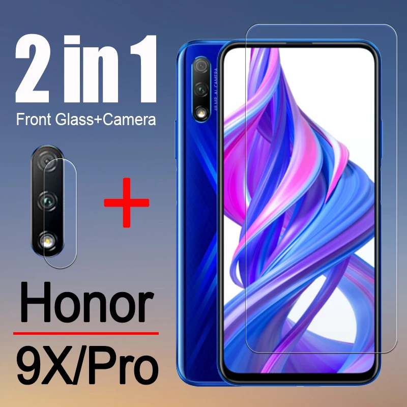 Защитное стекло 2 в 1 9x pro для huawei honor 9 x honor9x 9xpro x9 защитный чехол экрана с закаленным