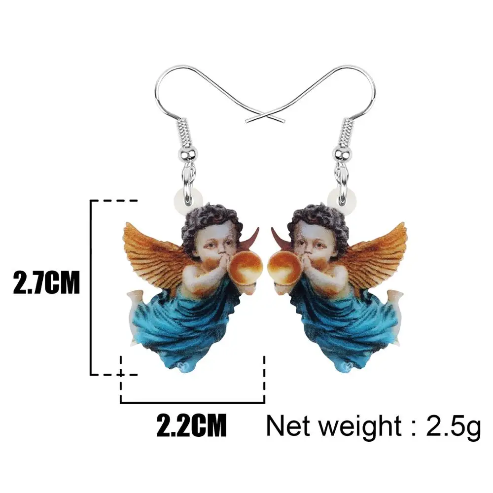 Акриловые украшения Bonsny в виде ангела для женщин и девочек подростковые детские