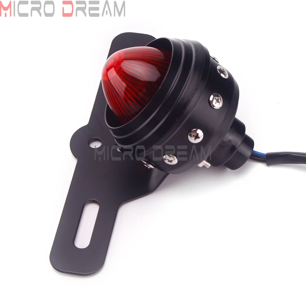 Светильник задний светодиодный стоп-сигнал в стиле ретро для мотоцикла номерной